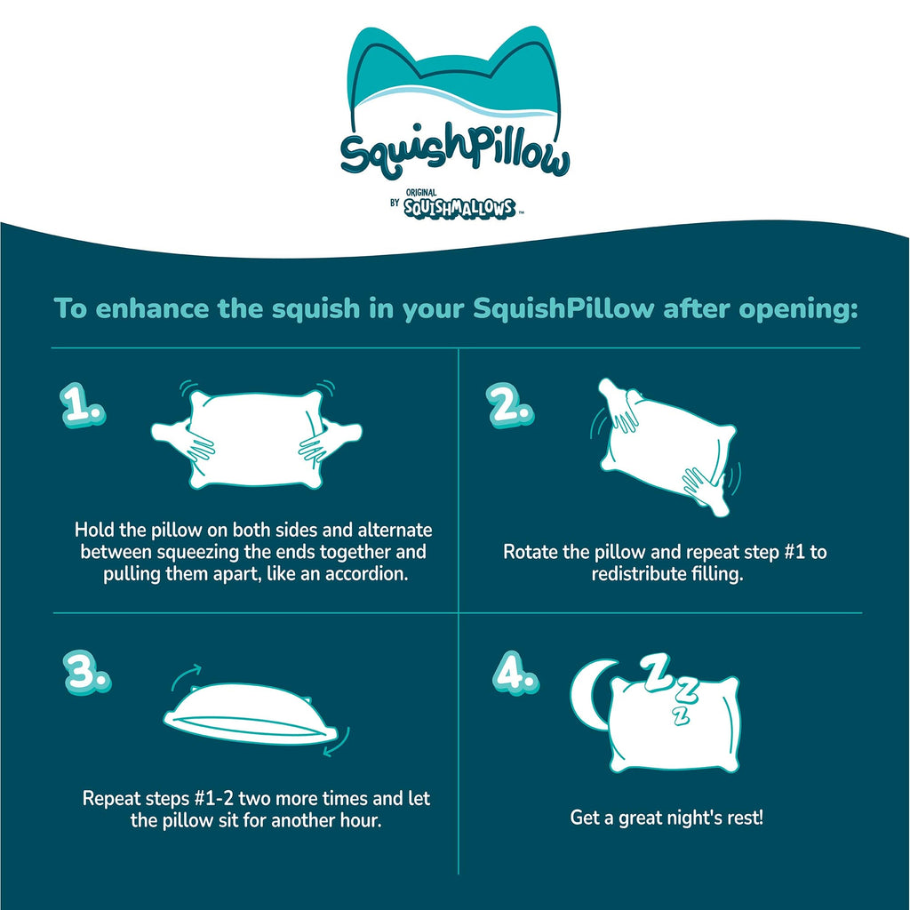 SquishPillow Bed Pillow and Pillowcase 2-Pack
