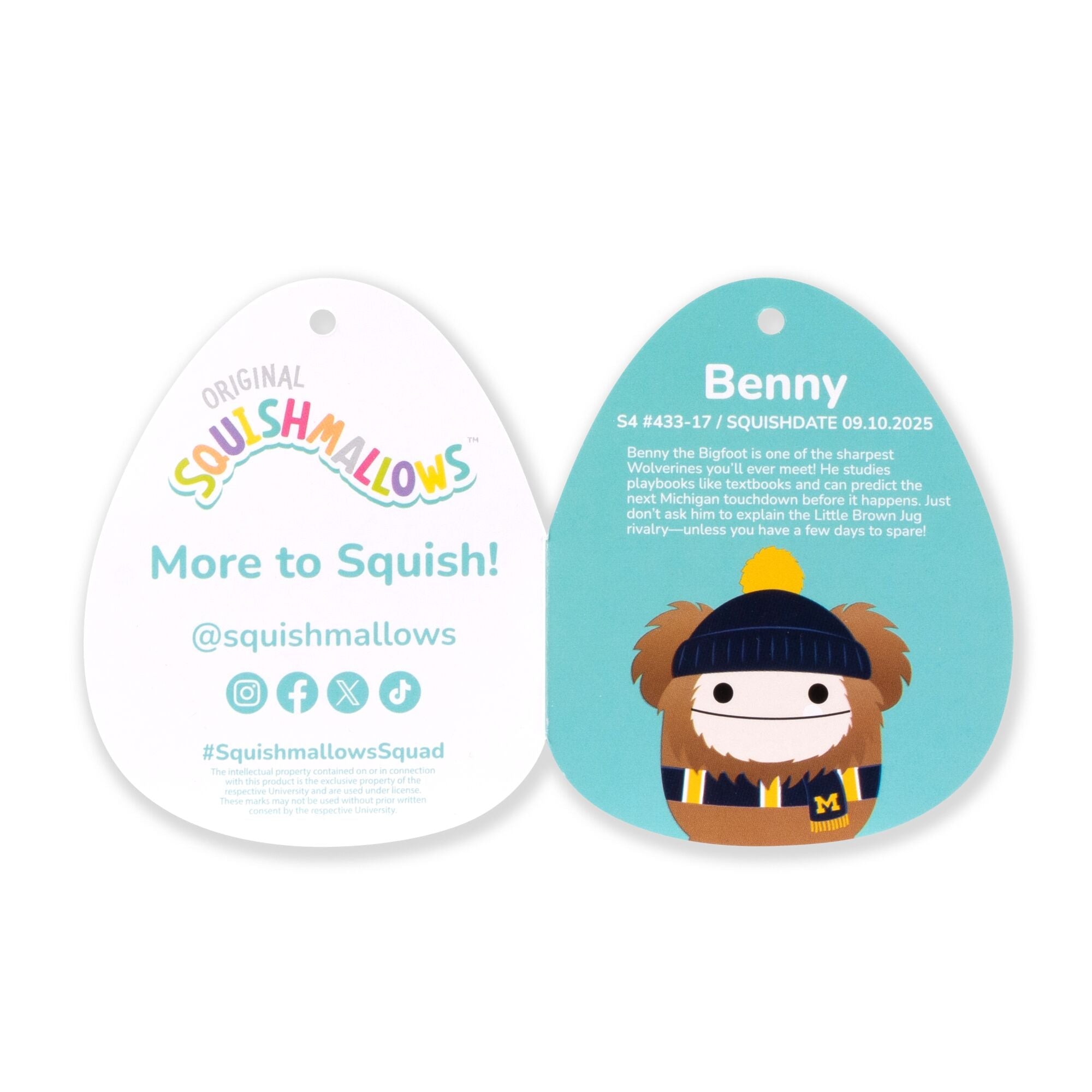 University of Michigan 12-Inch Benny the Bigfoot