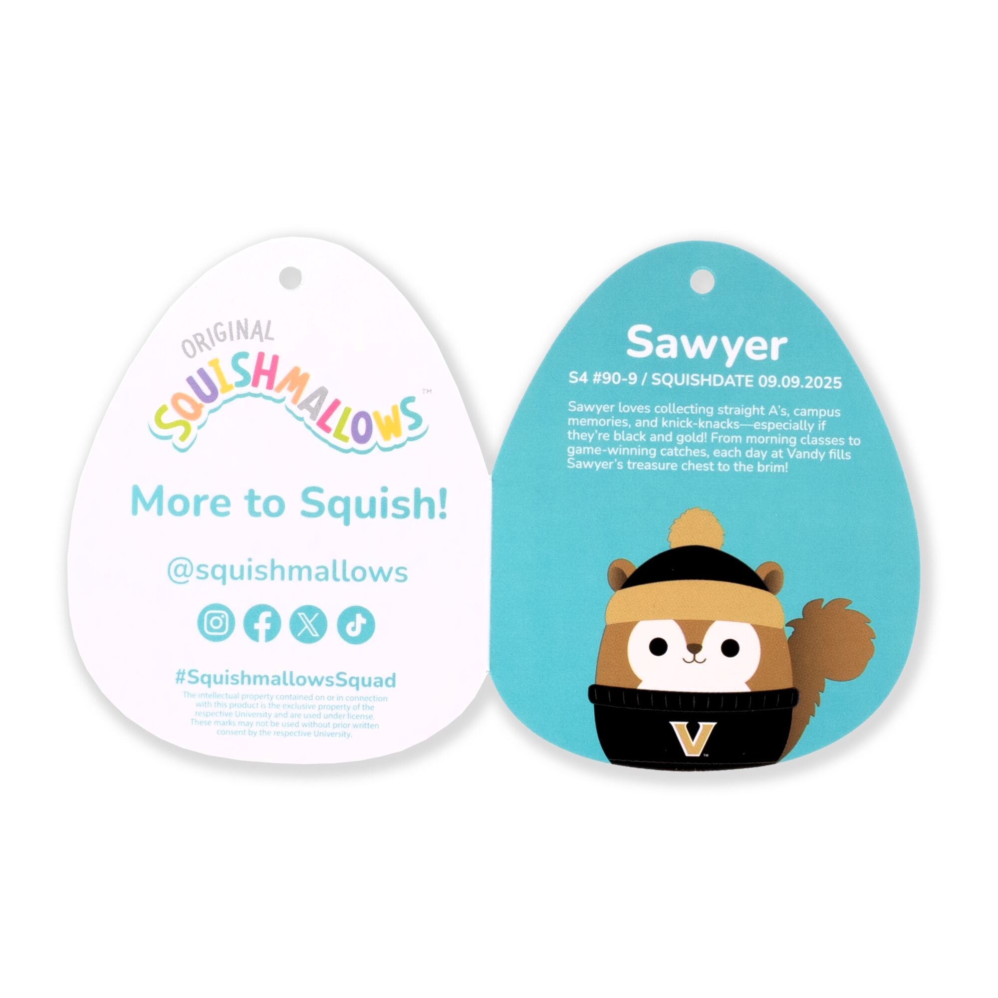 Vanderbilt Sawyer the Squirrel Plush Bundle
