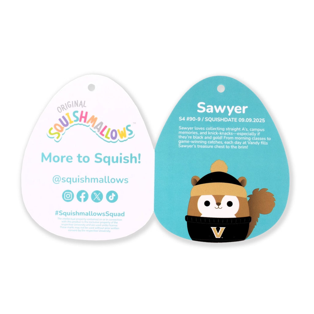 Vanderbilt 3.5-Inch Sawyer the Squirrel Plush Clip