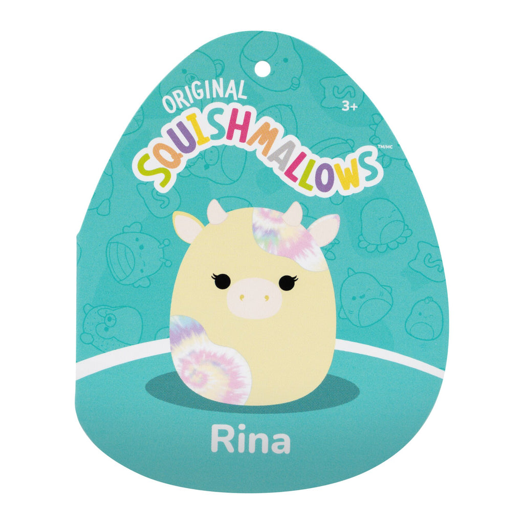 12-Inch Rina the Yellow Cow with Tie Dye Spots