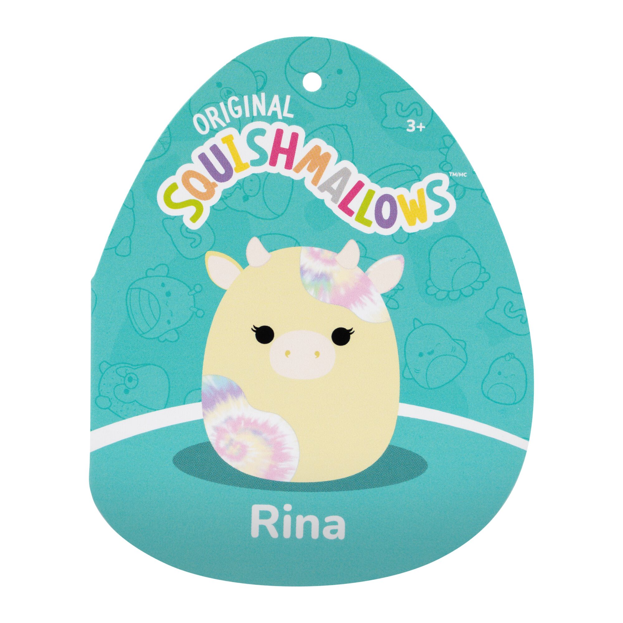 12-Inch Rina the Yellow Cow with Tie Dye Spots