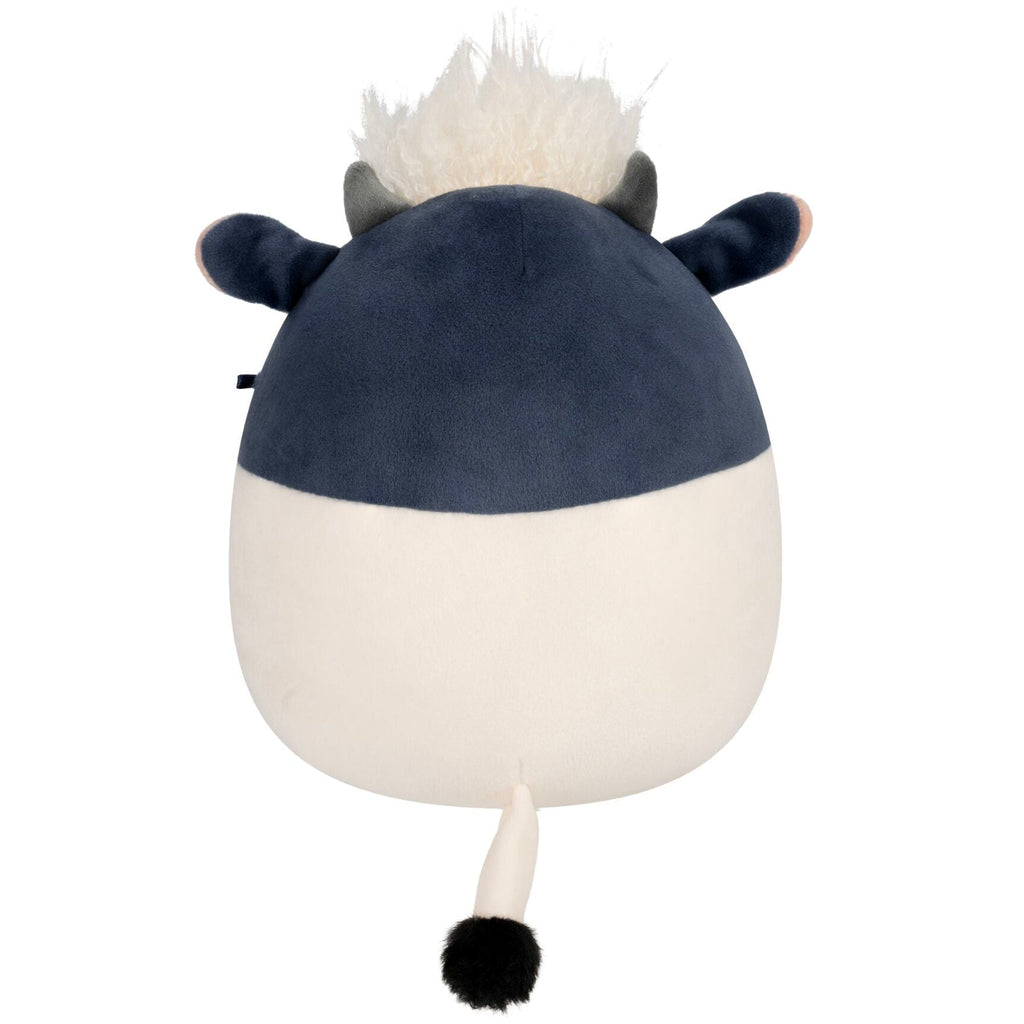 8-Inch Dill the Black and White Cow with Shaggy Hair