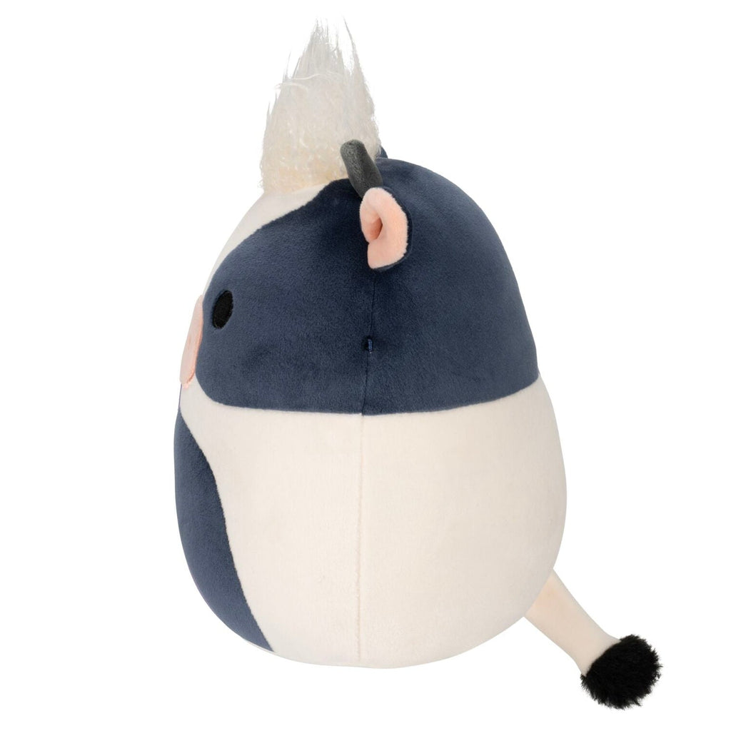 8-Inch Dill the Black and White Cow with Shaggy Hair