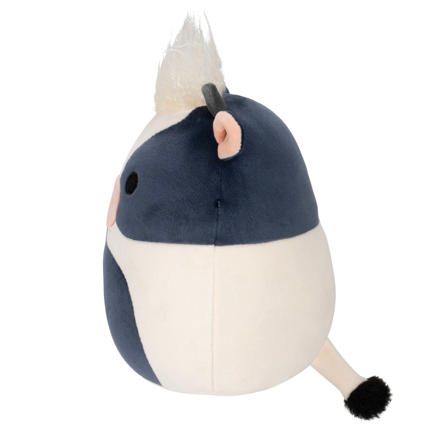 8-Inch Dill the Black and White Cow with Shaggy Hair