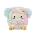 Diane the Peach Bigfoot with Yellow Rain Boots