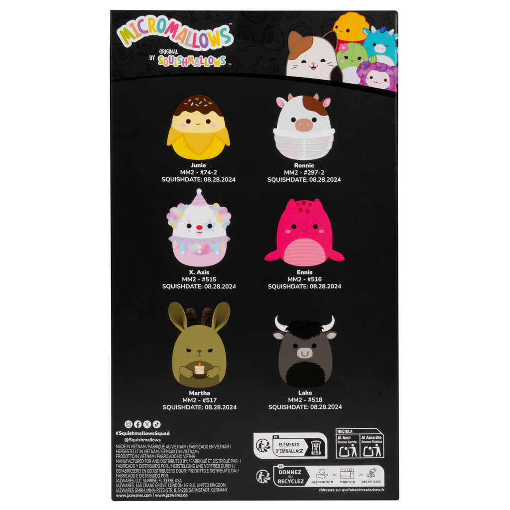Micromallows Select Series 6-Pack - Ronnie, Junie, X. Axis, Ennis, Martha, Lake