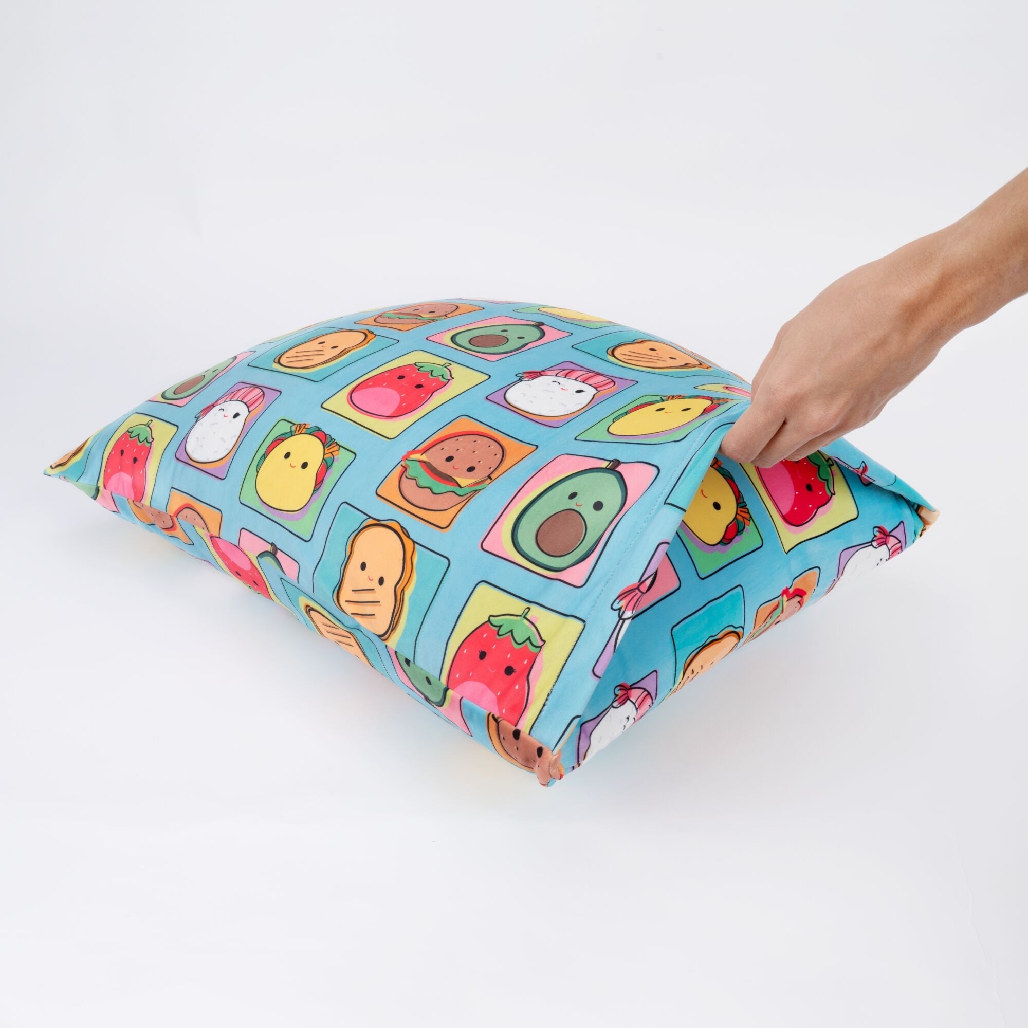 “Total Foodies” Teal SquishPillow Pillowcase (Standard)
