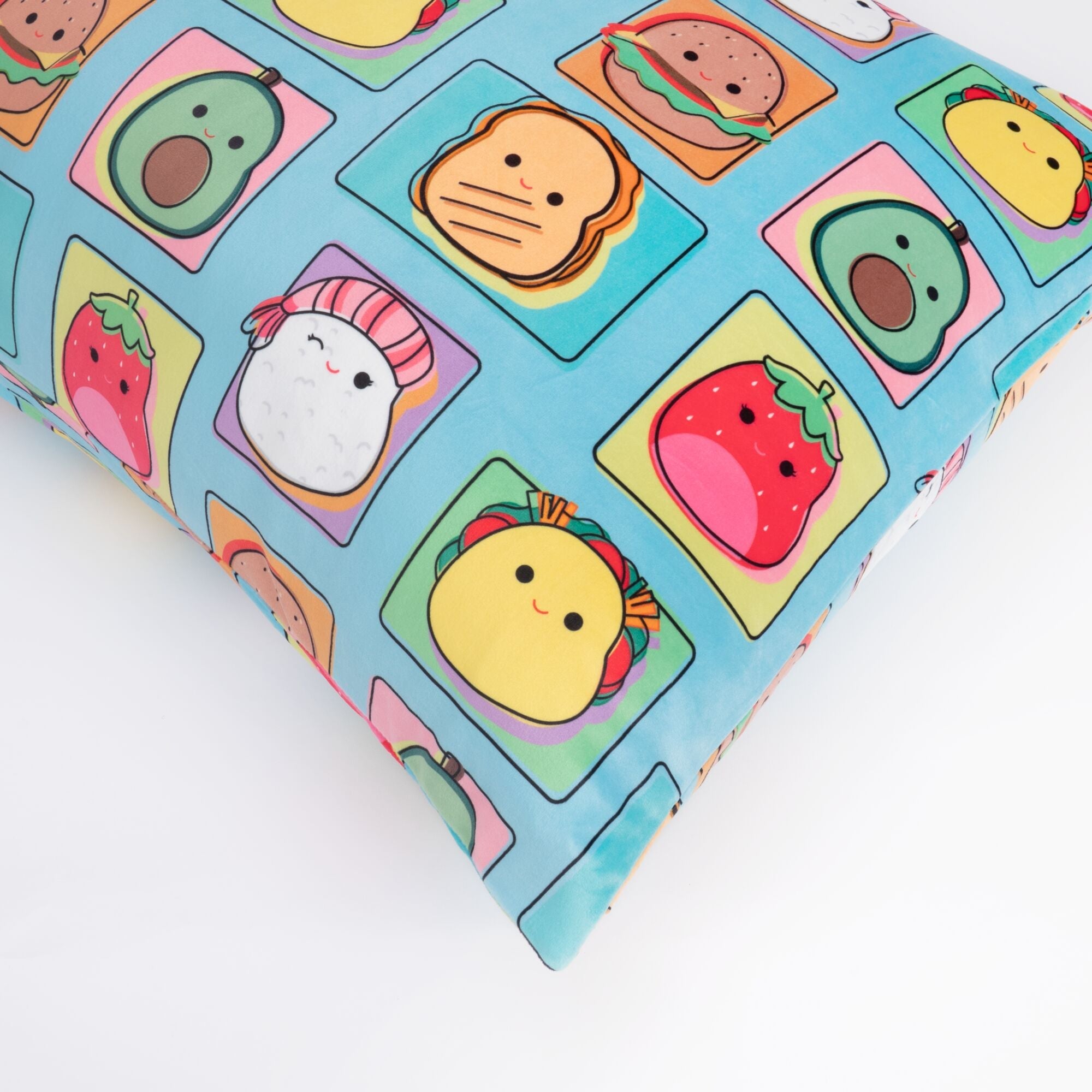 “Total Foodies” Teal SquishPillow Pillowcase (Standard)