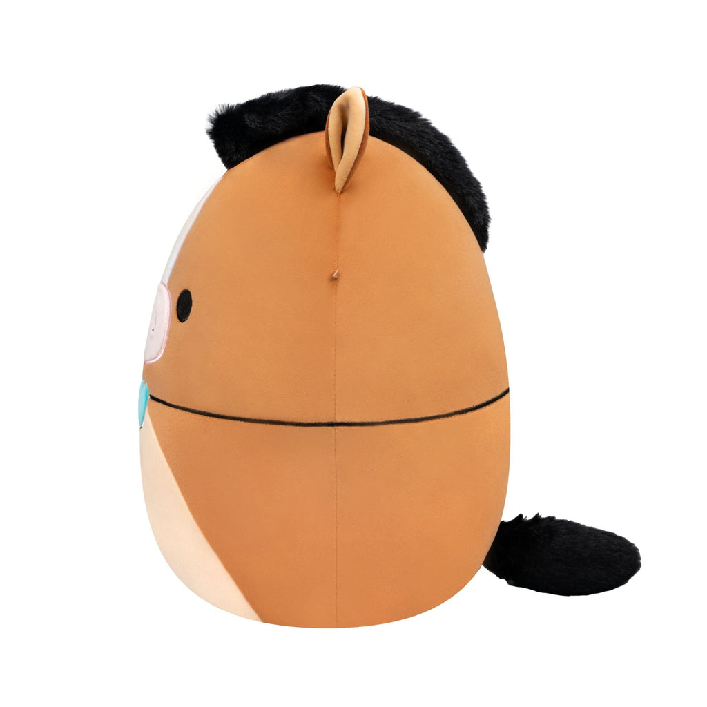 12-Inch Brisby the Brown Horse with Bolo Tie and Heart Eyepatch