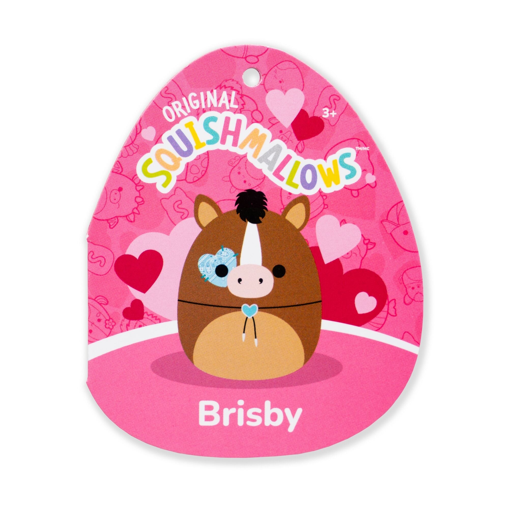 12-Inch Brisby the Brown Horse with Bolo Tie and Heart Eyepatch