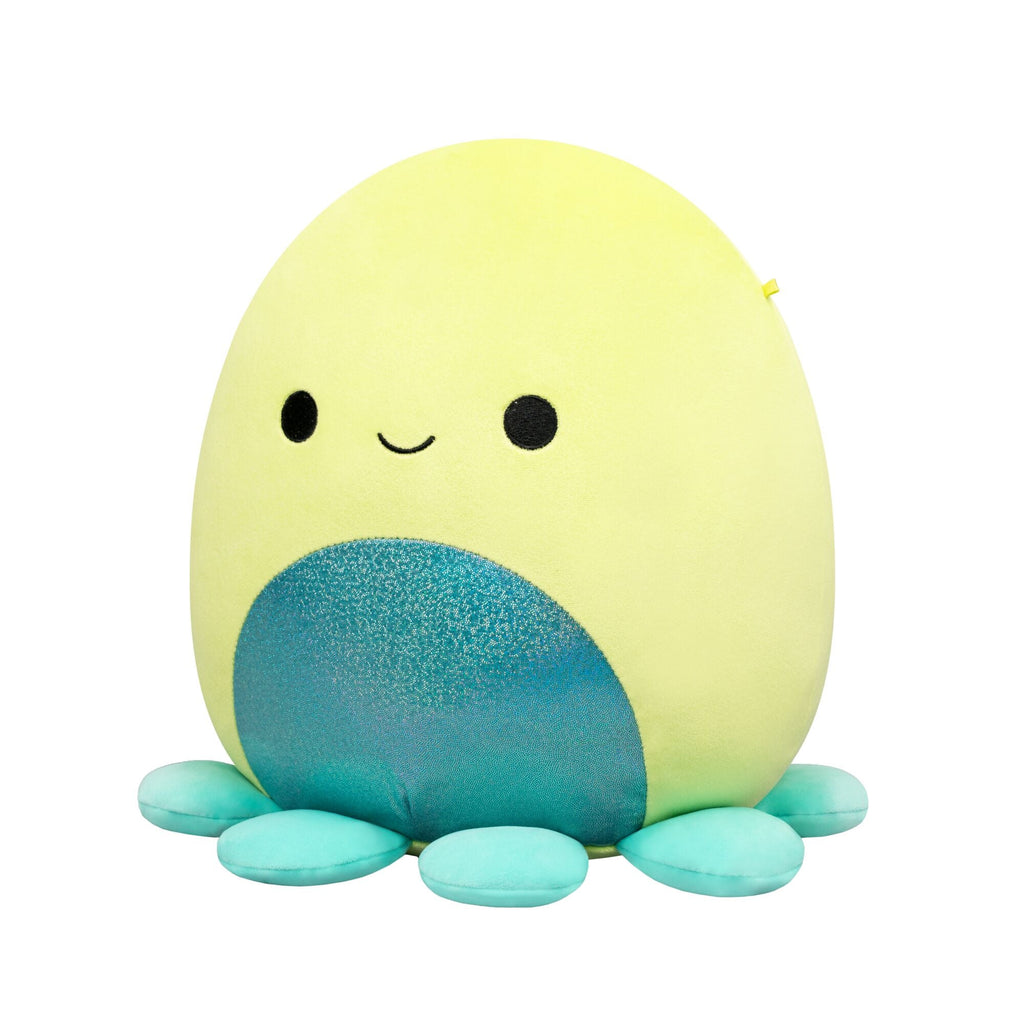 12-Inch Orphie the Lime Green Octopus with Teal Tentacles