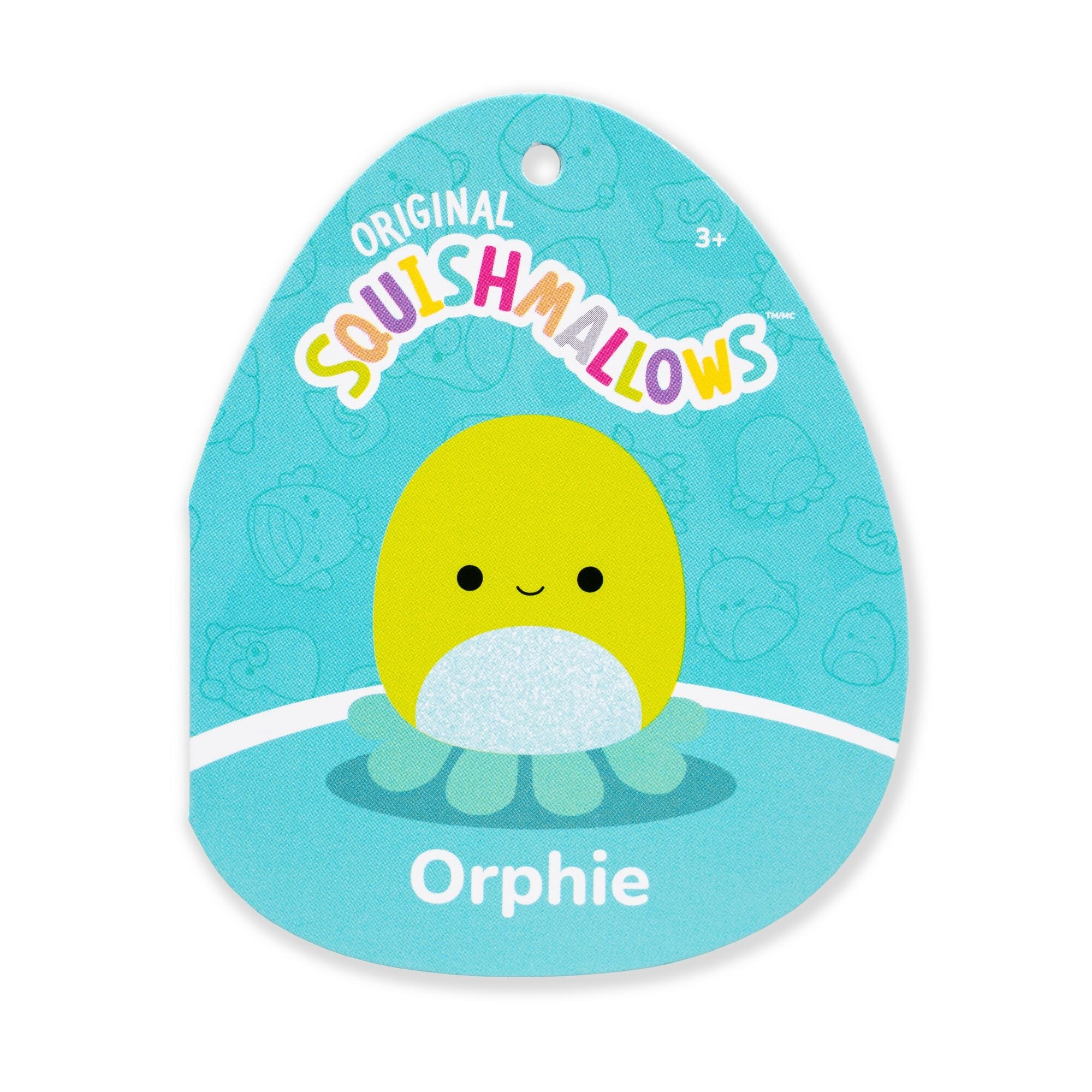 12-Inch Orphie the Lime Green Octopus with Teal Tentacles