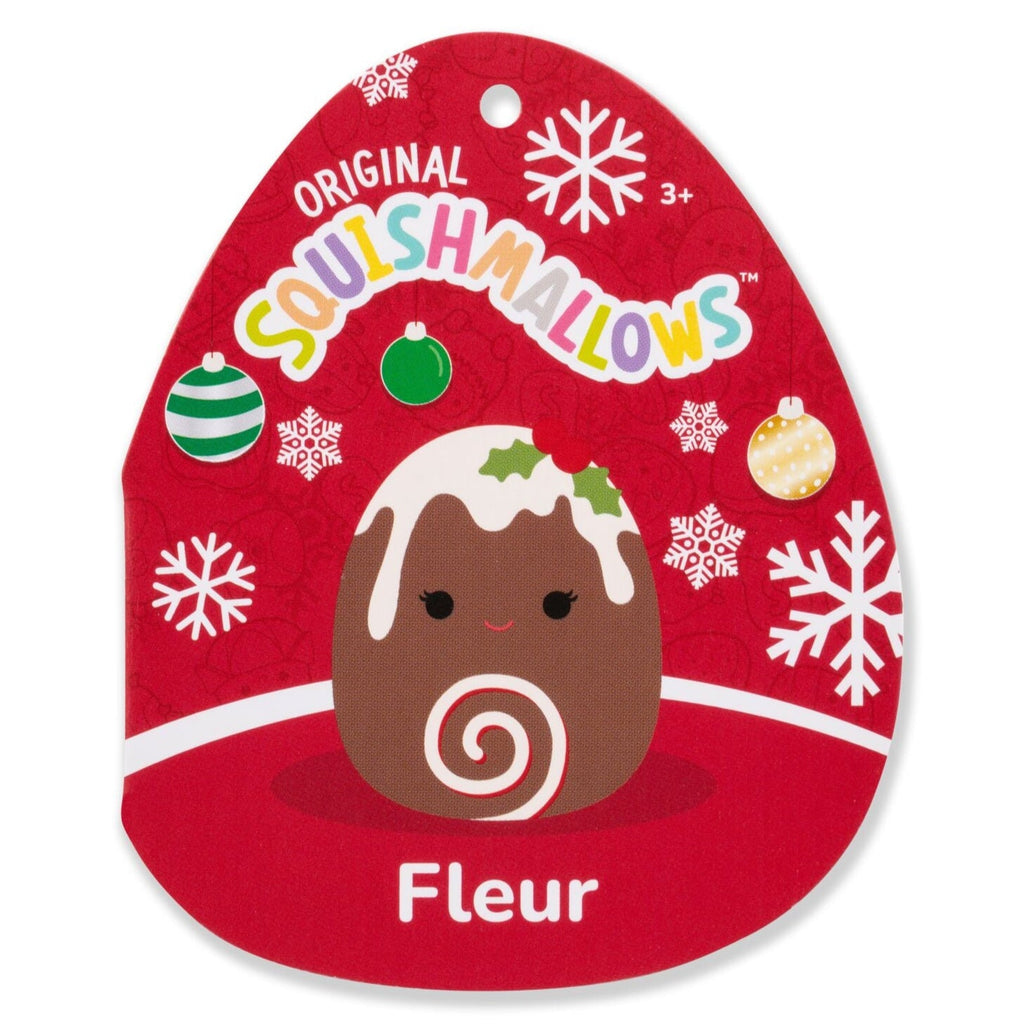8-Inch Fleur the Yule Log with Holly