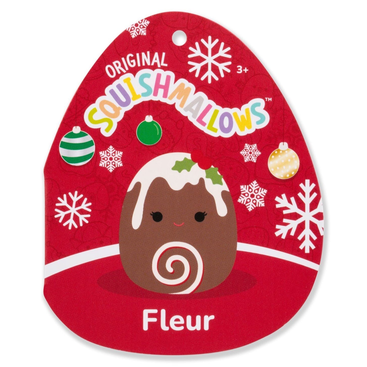 8-Inch Fleur the Yule Log with Holly