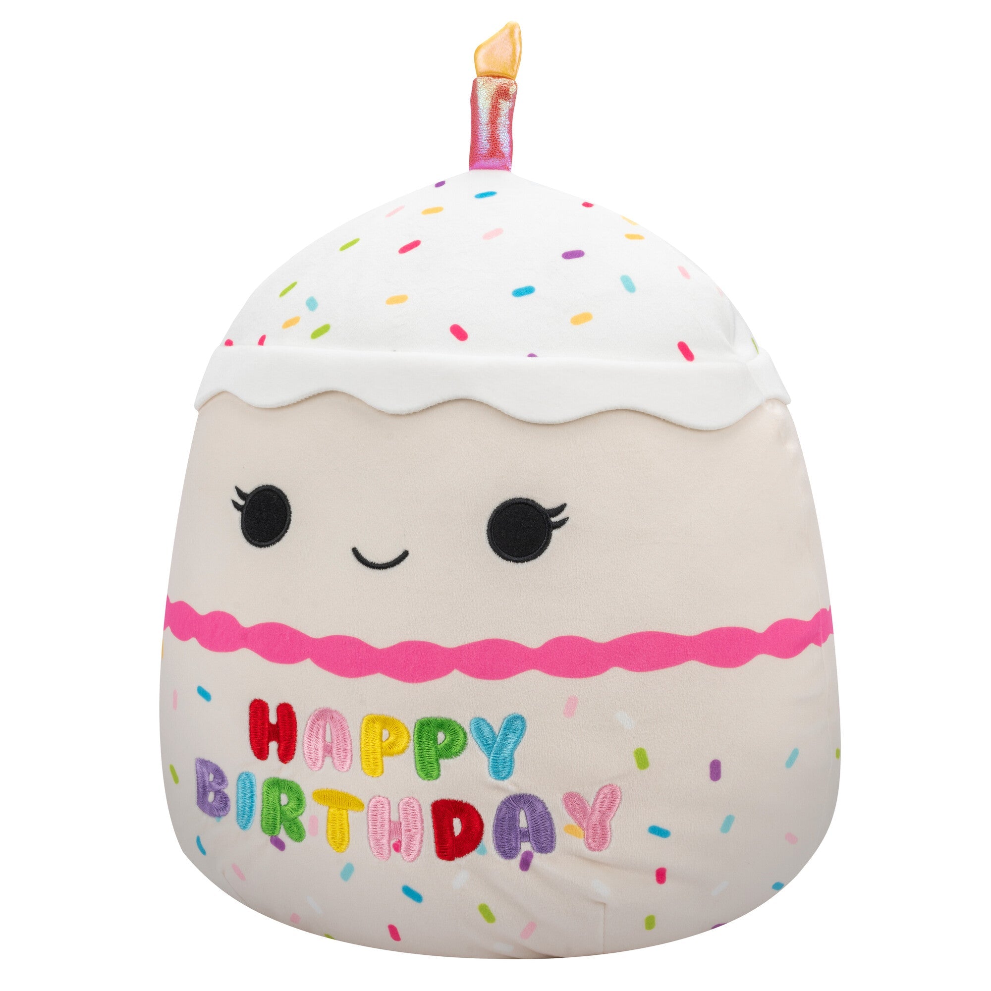 14-Inch Lyla Vanilla Birthday Cake With Rainbow Sprinkles Embroidery