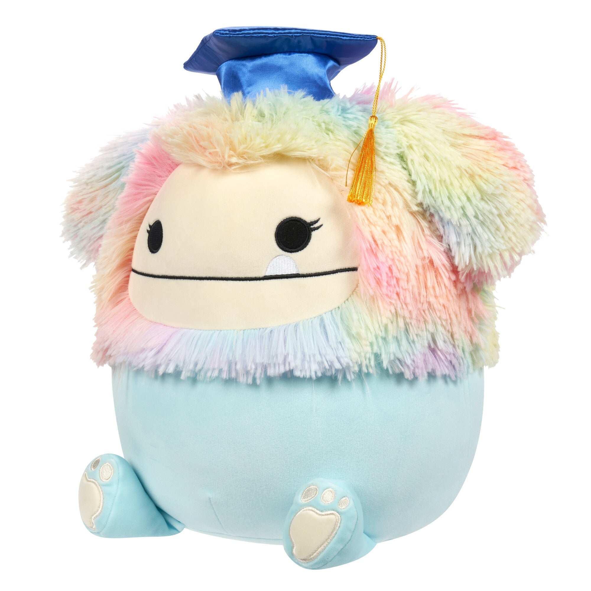 12-Inch Zozo the Teal Bigfoot in Graduation Cap