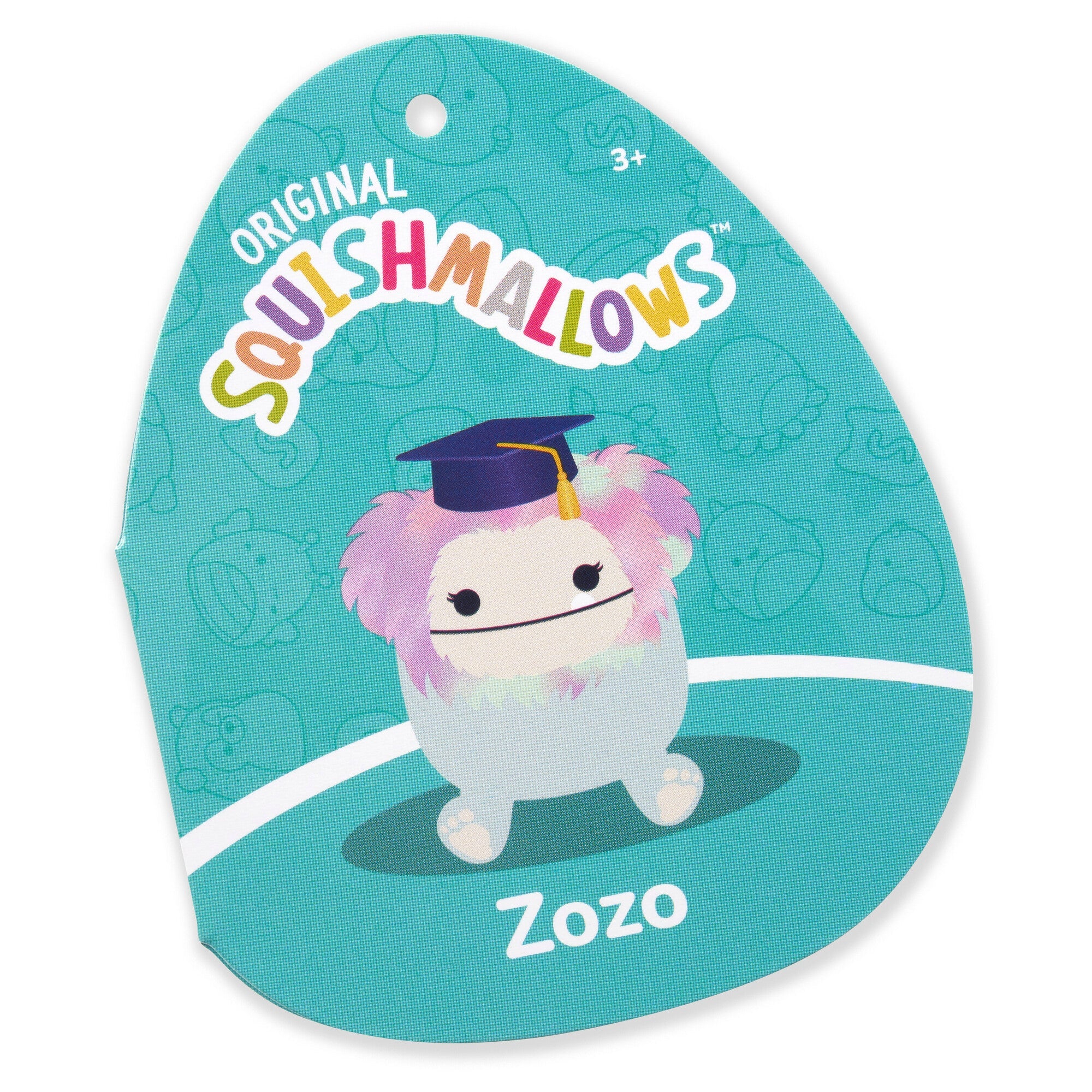 12-Inch Zozo the Teal Bigfoot in Graduation Cap