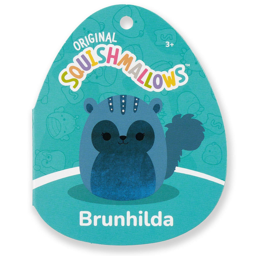 14-Inch Brunhilda the Blue Tonal Squirrel with Velvet Accents