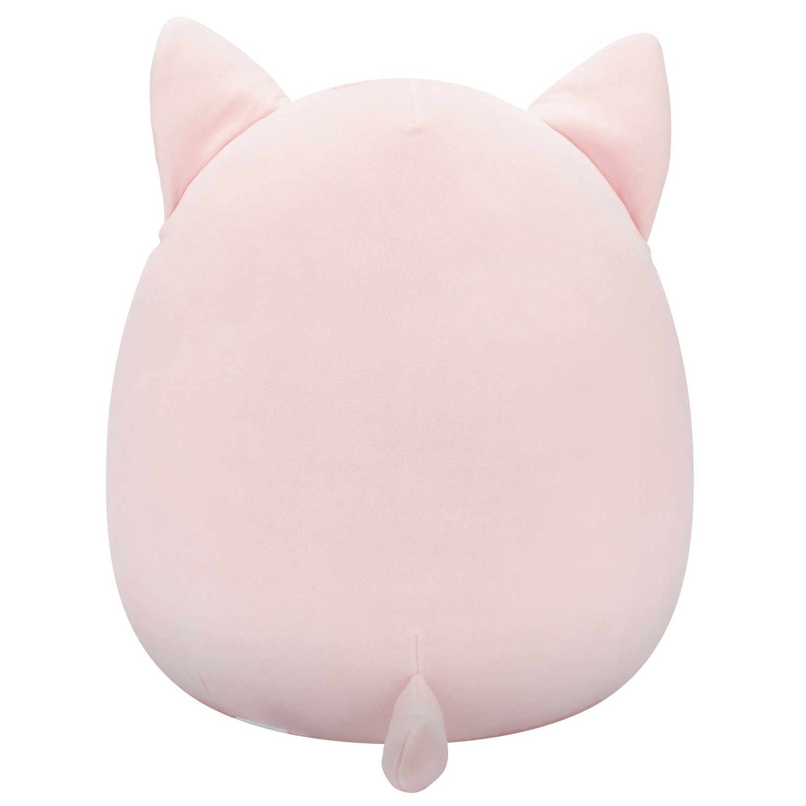 14-Inch Laura the Pink Tabby Cat Holding Birthday Cupcake