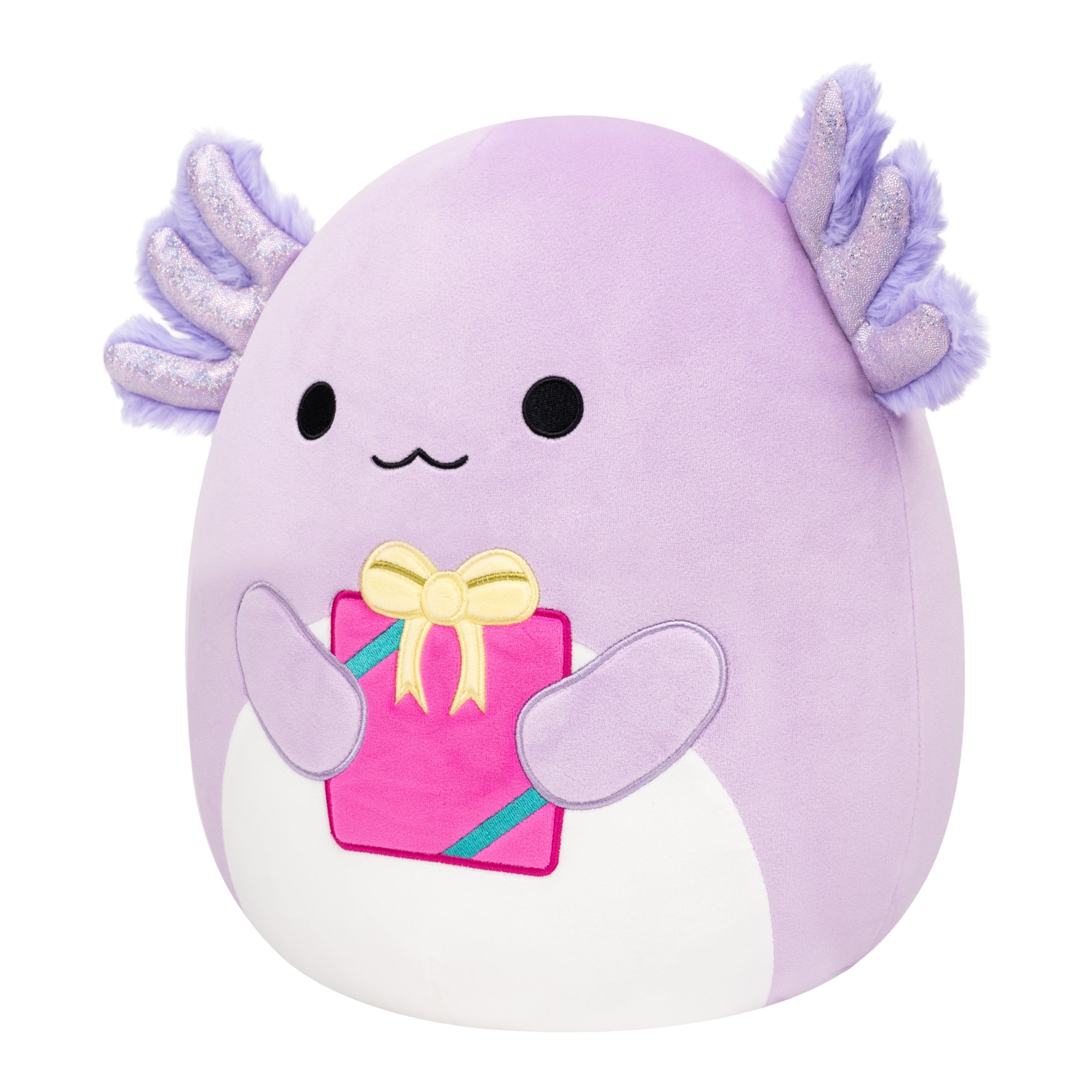 12-Inch Monica the Purple Axolotl Holding Present