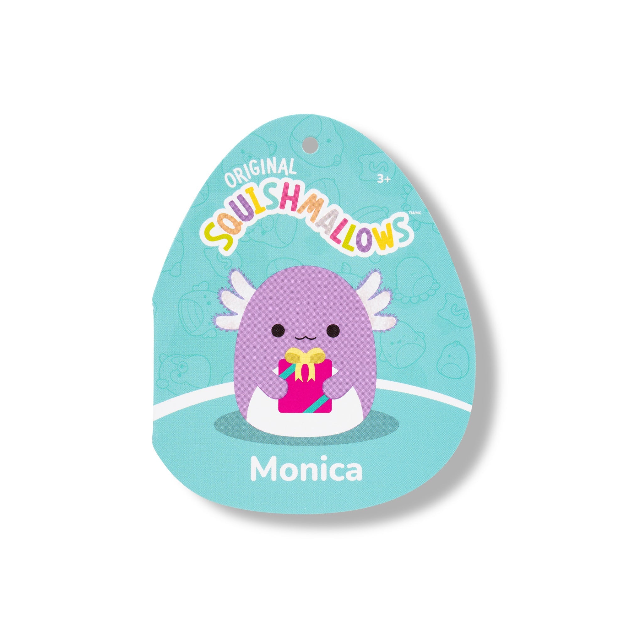 12-Inch Monica the Purple Axolotl Holding Present