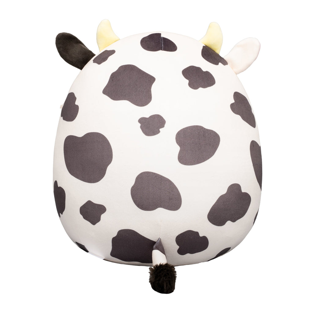 12-Inch Colin the Black and White Cow Holding Birthday Sign