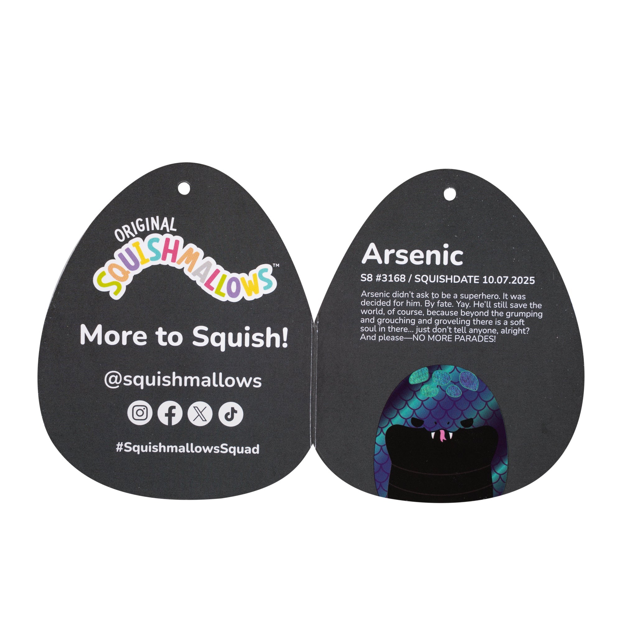 8-Inch Select Series Arsenic the Snake with Iridescent Scales