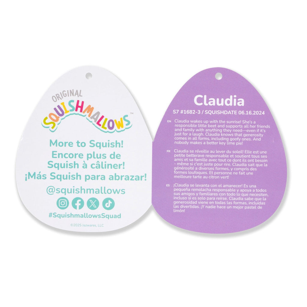 8-Inch Claudia the Purple Beet with Pink Headband