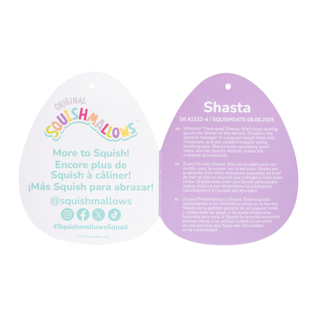 8-Inch Shasta the Peach Bigfoot Holding Teacup