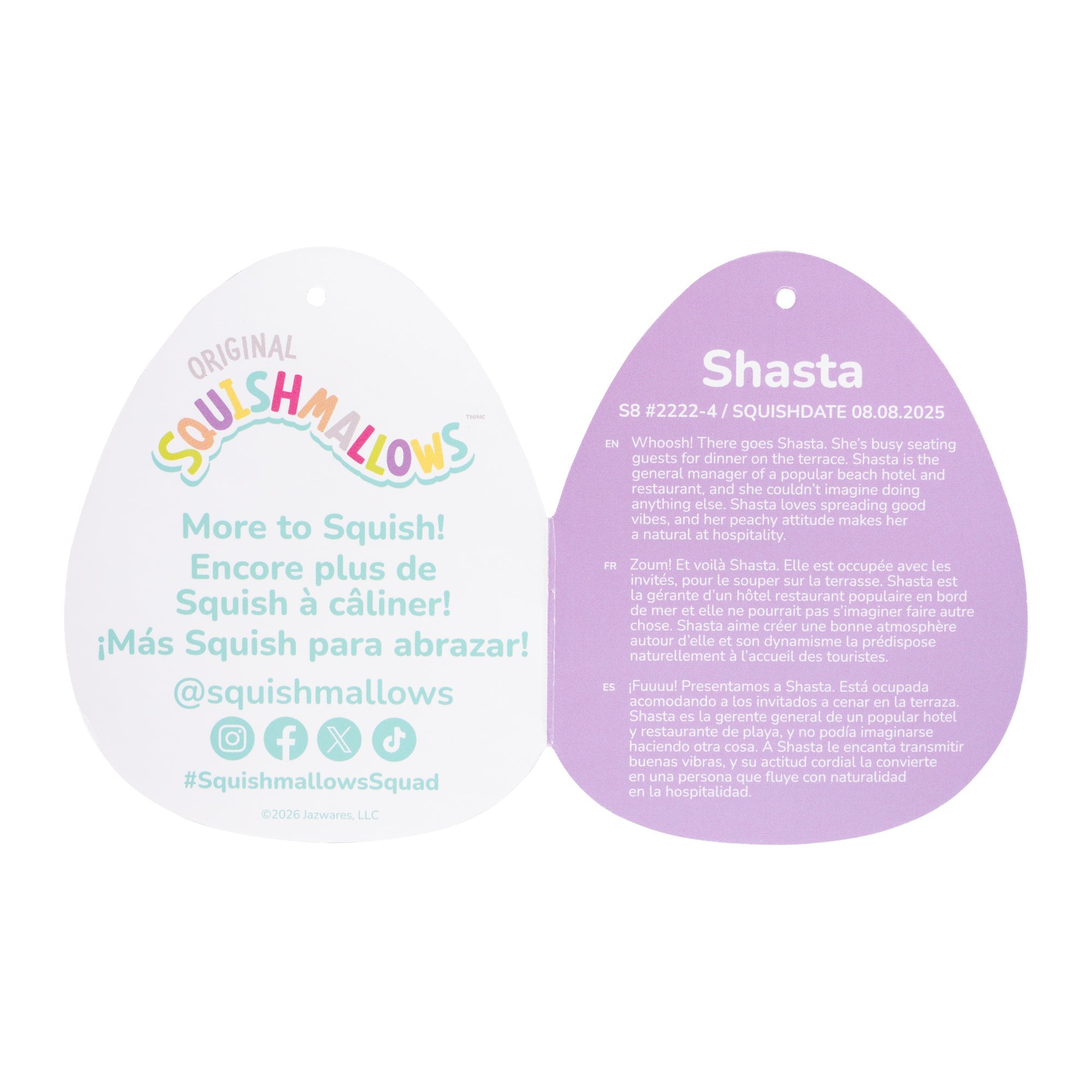 8-Inch Shasta the Peach Bigfoot Holding Teacup
