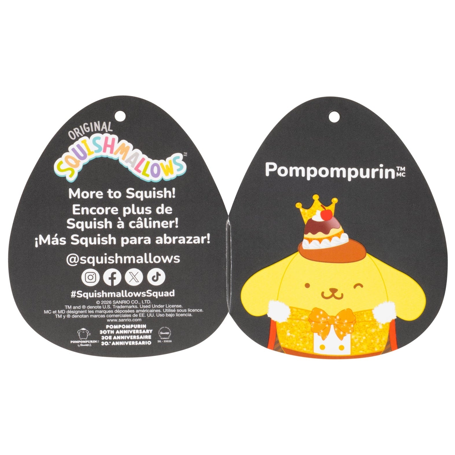 Hello Kitty and Friends 12-Inch Pompompurin Anniversary Squishmallows