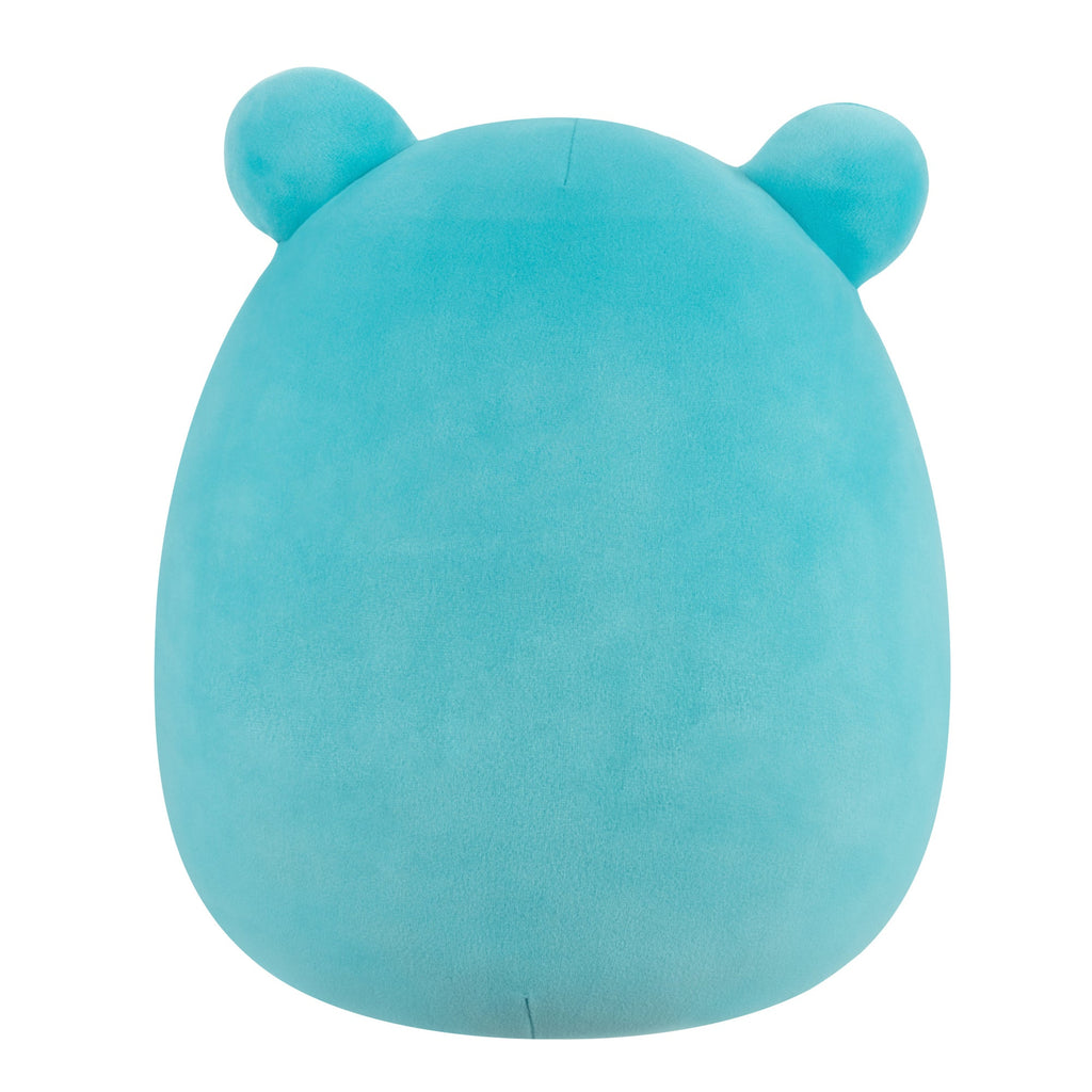 12-Inch Ludwig the Teal Frog Holding Rose