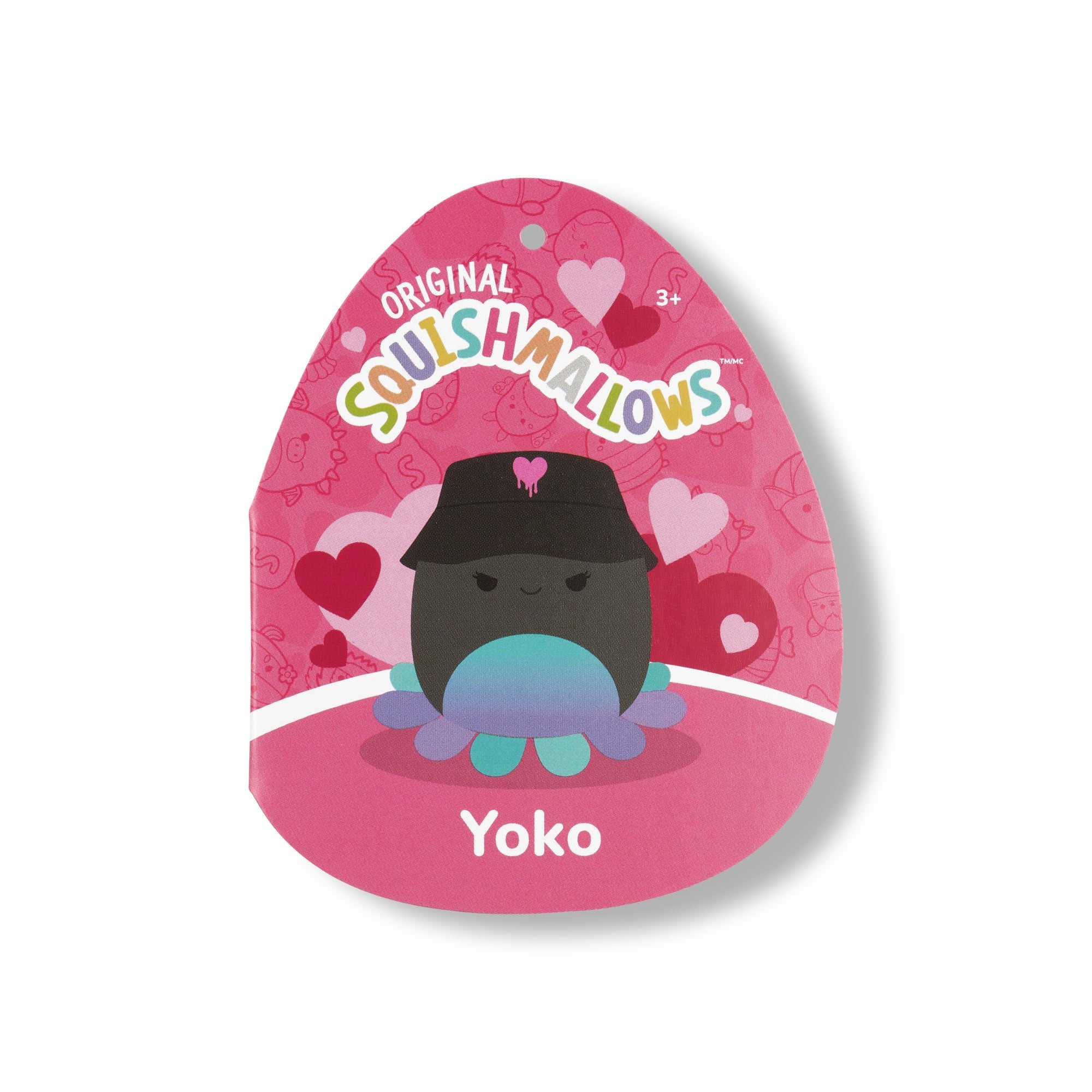 8-Inch Yoko the Charcoal Grey Octopus with Bucket Hat