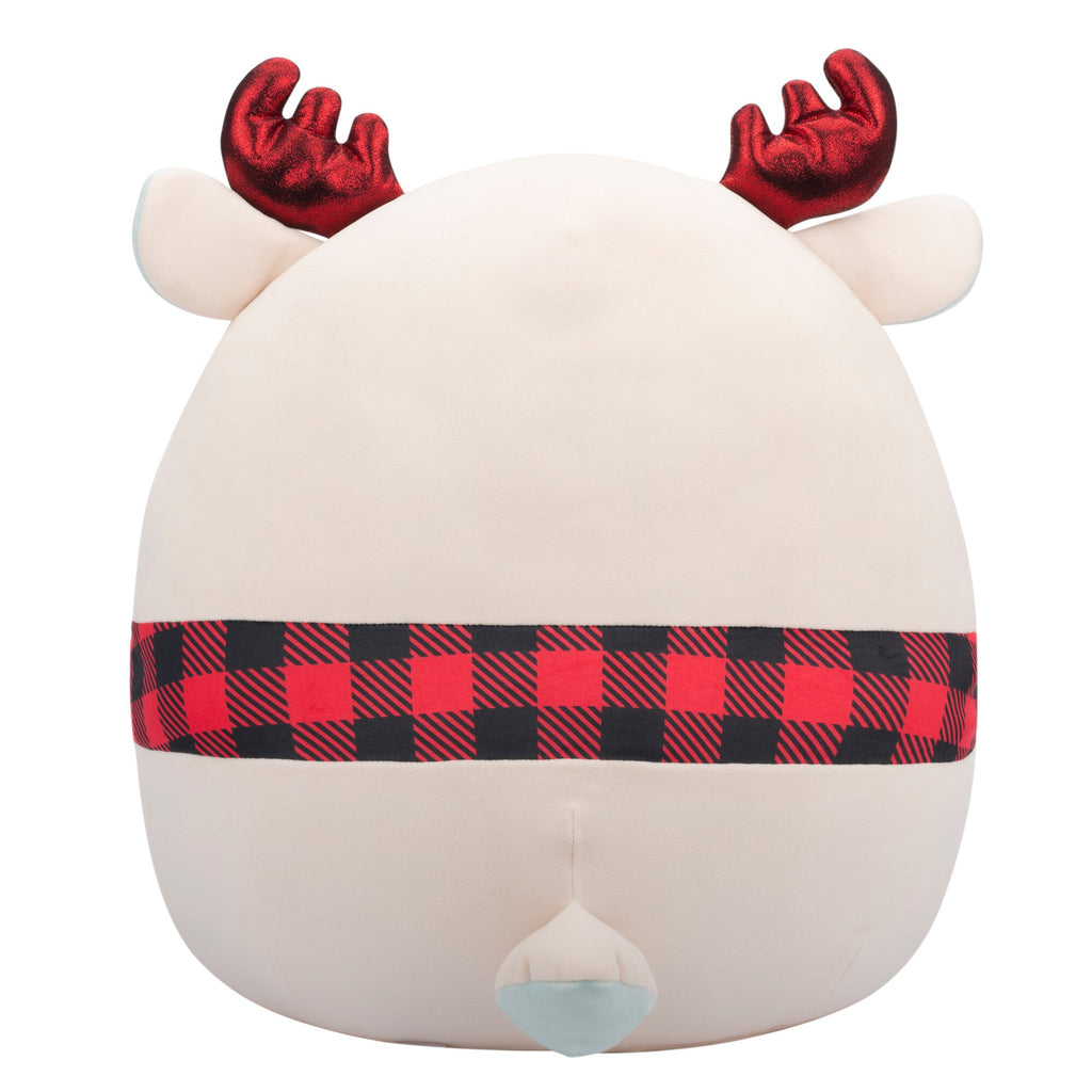 16-Inch Matthew the White Moose with Glitter Antlers
