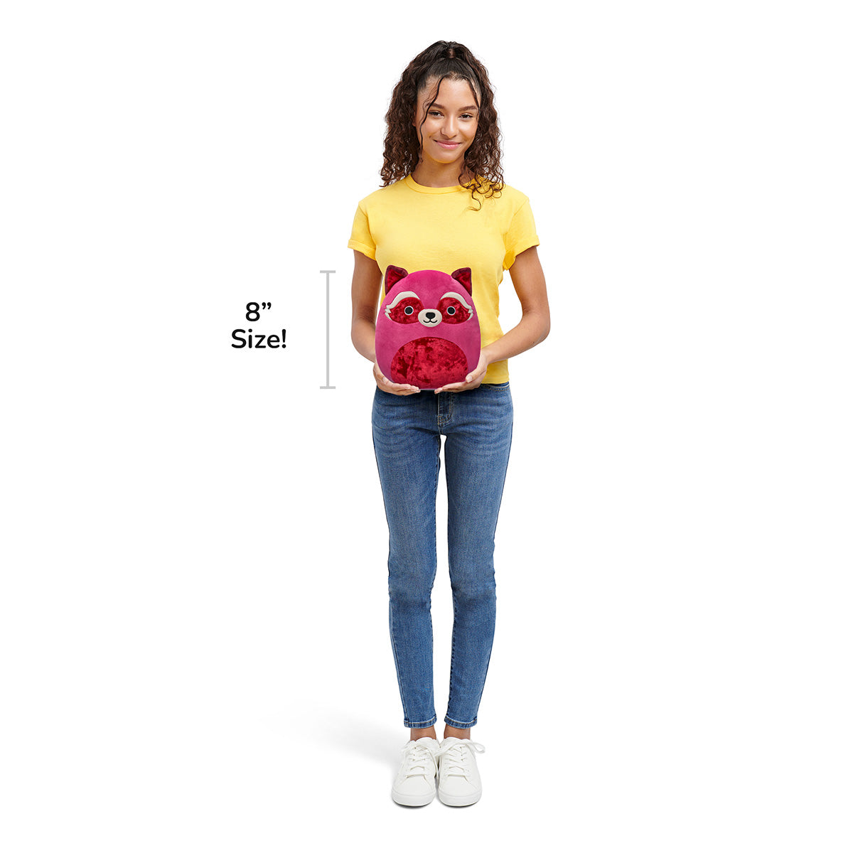 8-Inch Olivieri the Maroon Raccoon with Velvet Accents