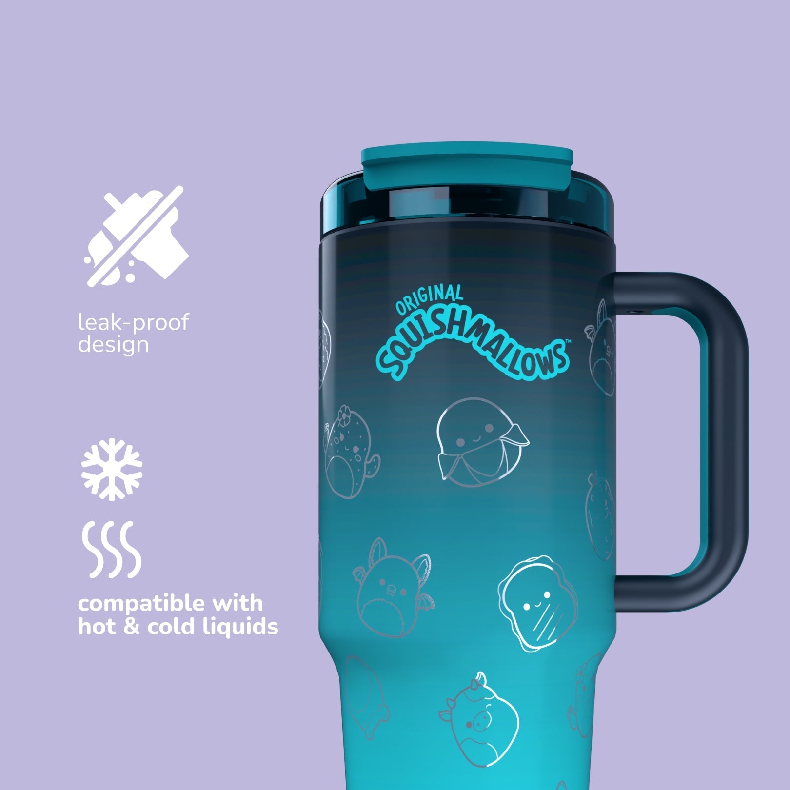 Squishmallows Bling Tumbler with Straw