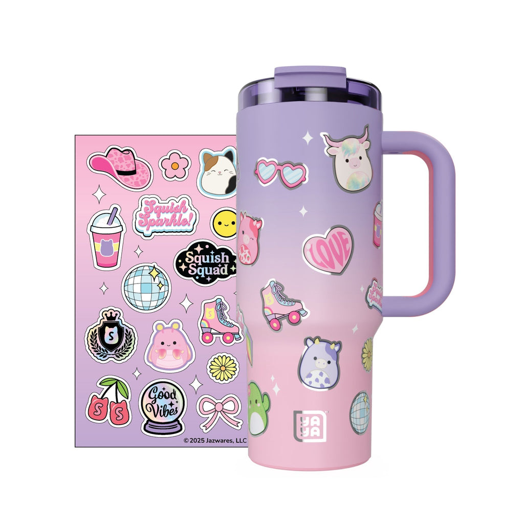 Squishmallows Sticker Bomb Tumbler with Straw