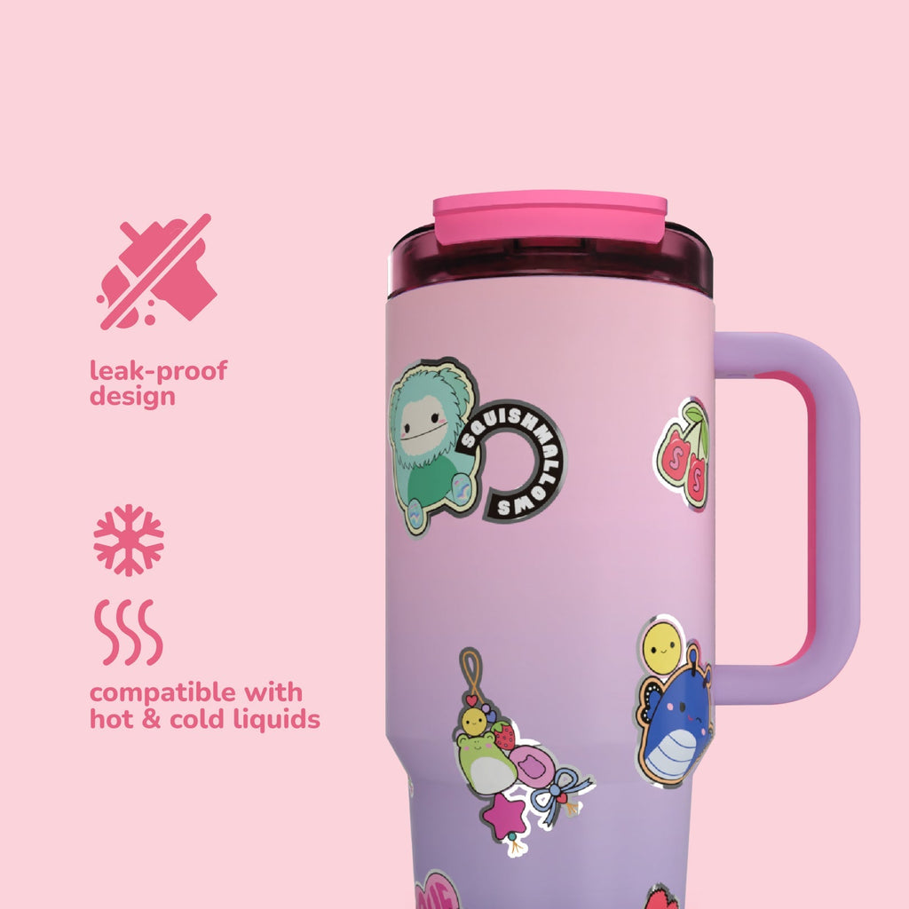 Squishmallows Sticker Bomb Tumbler with Straw