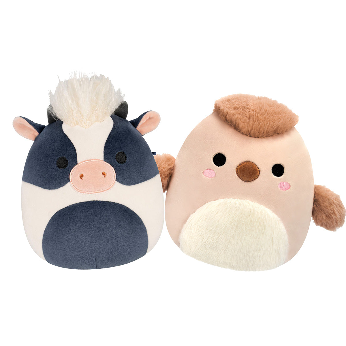 8-Inch Cow and Cockatoo Bundle